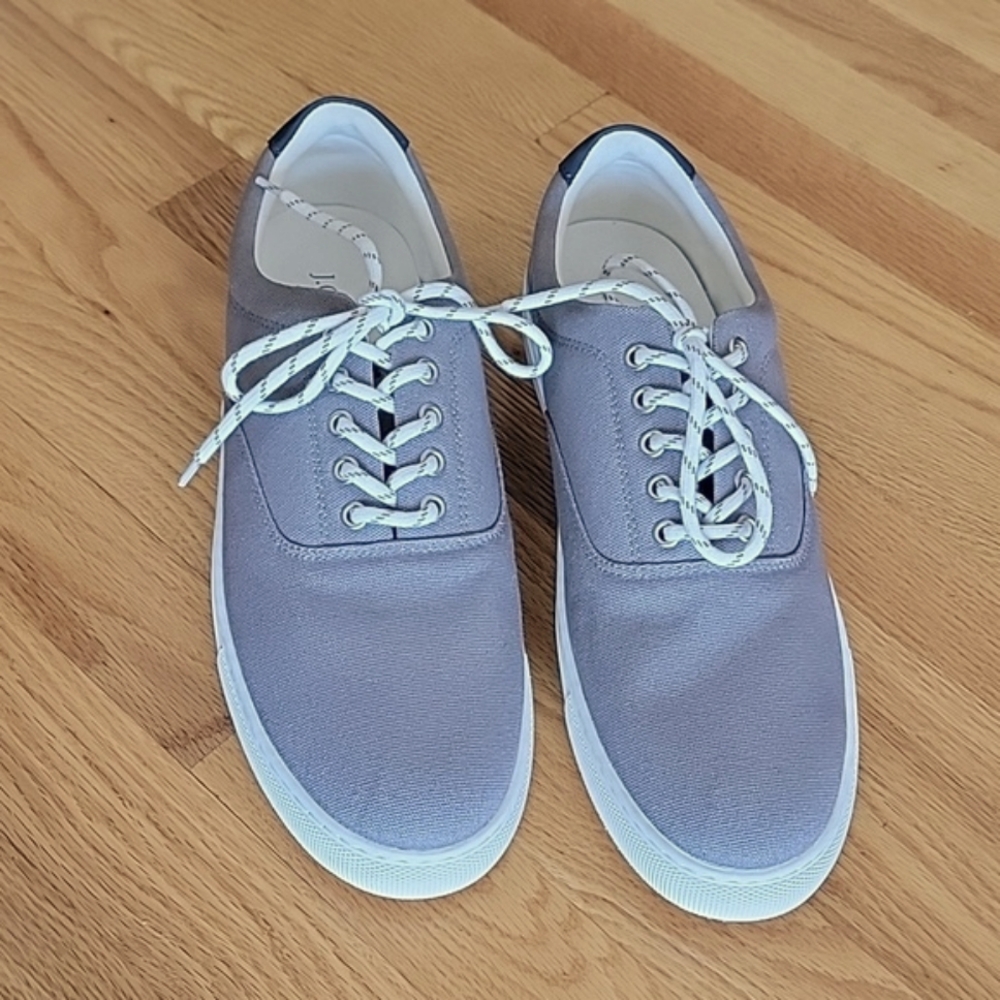 J.CREW Gray Canvas Lace Up Shoe